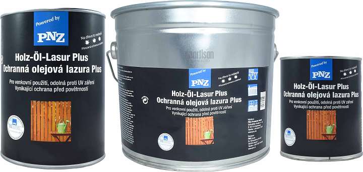 PNZ Ochranná olejová lazura Plus - balení 0.75 l, 2.5 l a 5 l